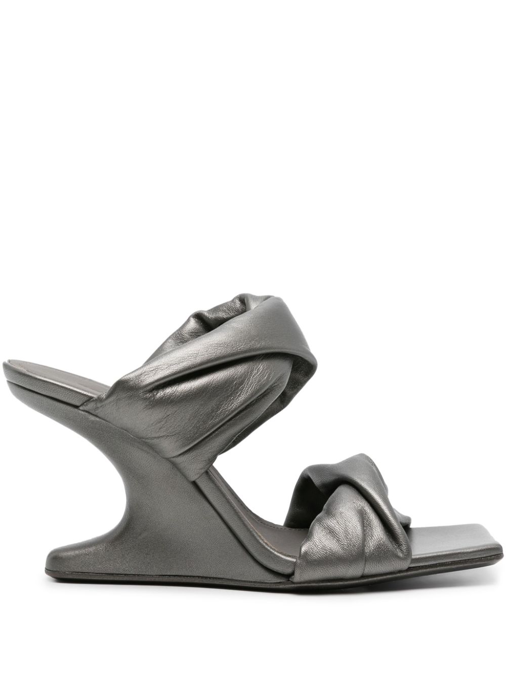 Rick Owens Cantilever 110mm metallic mules - Silver von Rick Owens