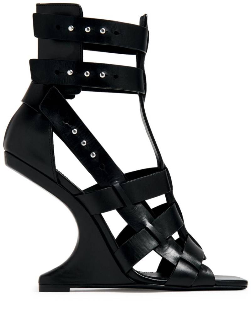 Rick Owens Cantilever leather sandals - Black von Rick Owens