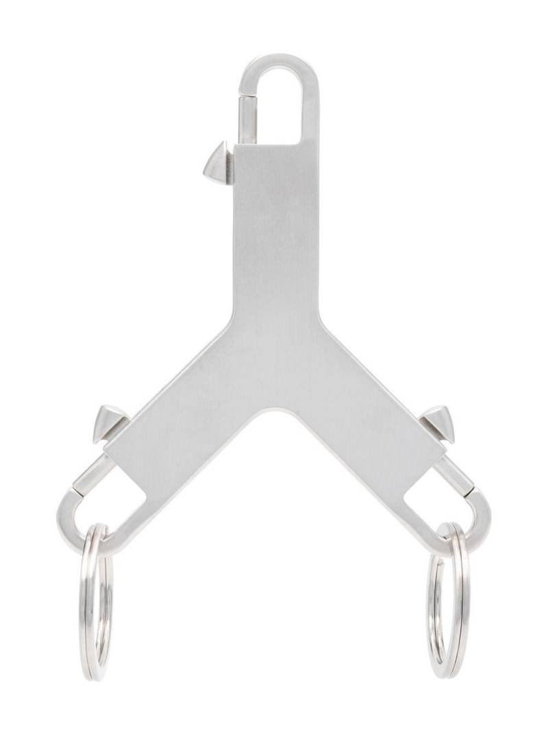 Rick Owens Cerberus iron key chain - Silver von Rick Owens