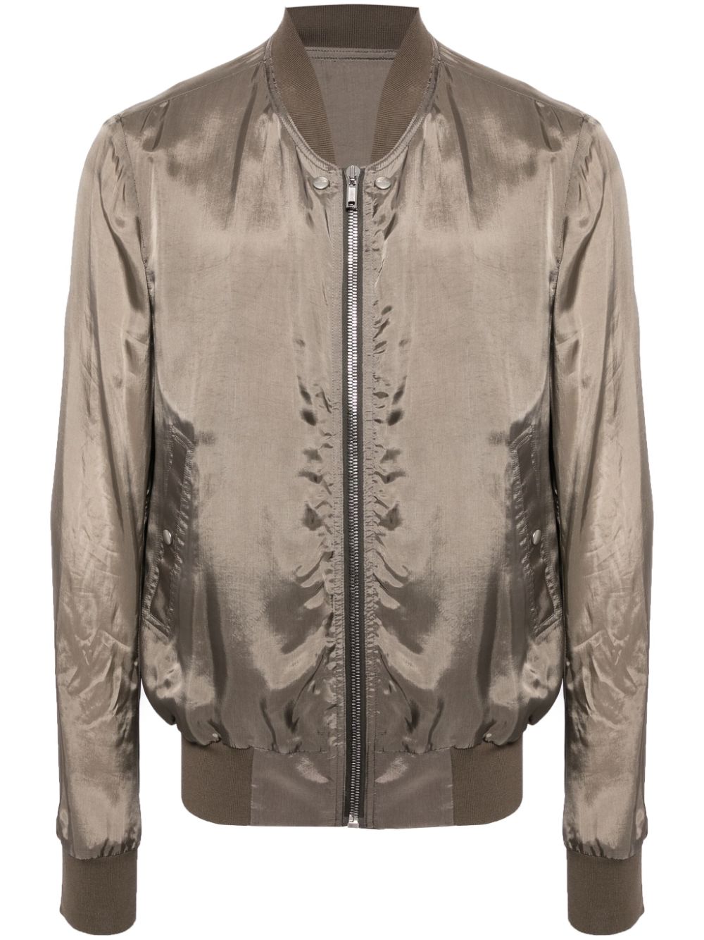 Rick Owens Classic Flight high-shine bomber jacket - Neutrals von Rick Owens