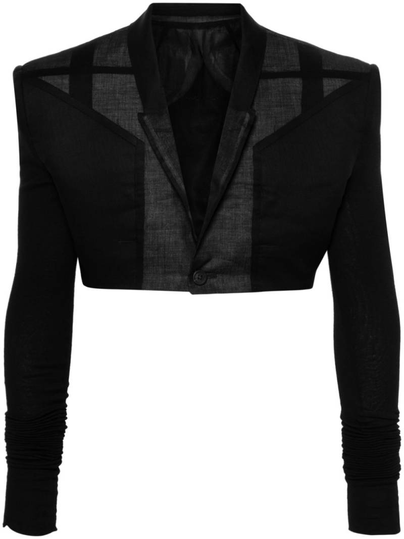 Rick Owens Cobra Micro Tatlin cropped blazer - Black von Rick Owens