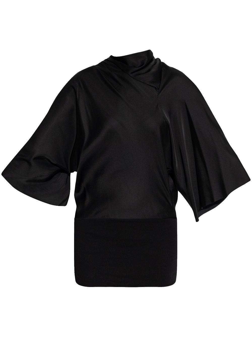 Rick Owens Cylinder draped sleeve top - Black von Rick Owens