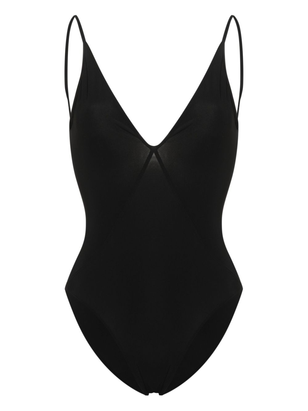 Rick Owens Deep V Bather swimsuit - Black von Rick Owens