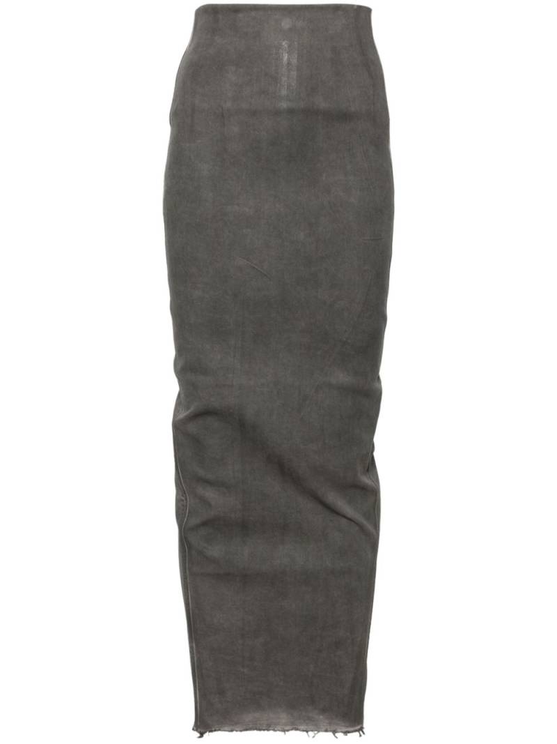 Rick Owens Dirt Pillar maxi pencil skirt - Grey von Rick Owens