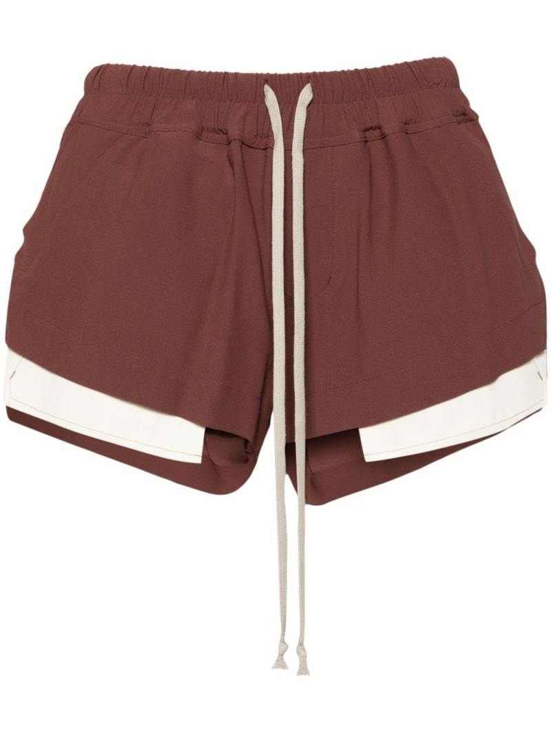 Rick Owens Fog exposed-pockets mini shorts - Brown von Rick Owens