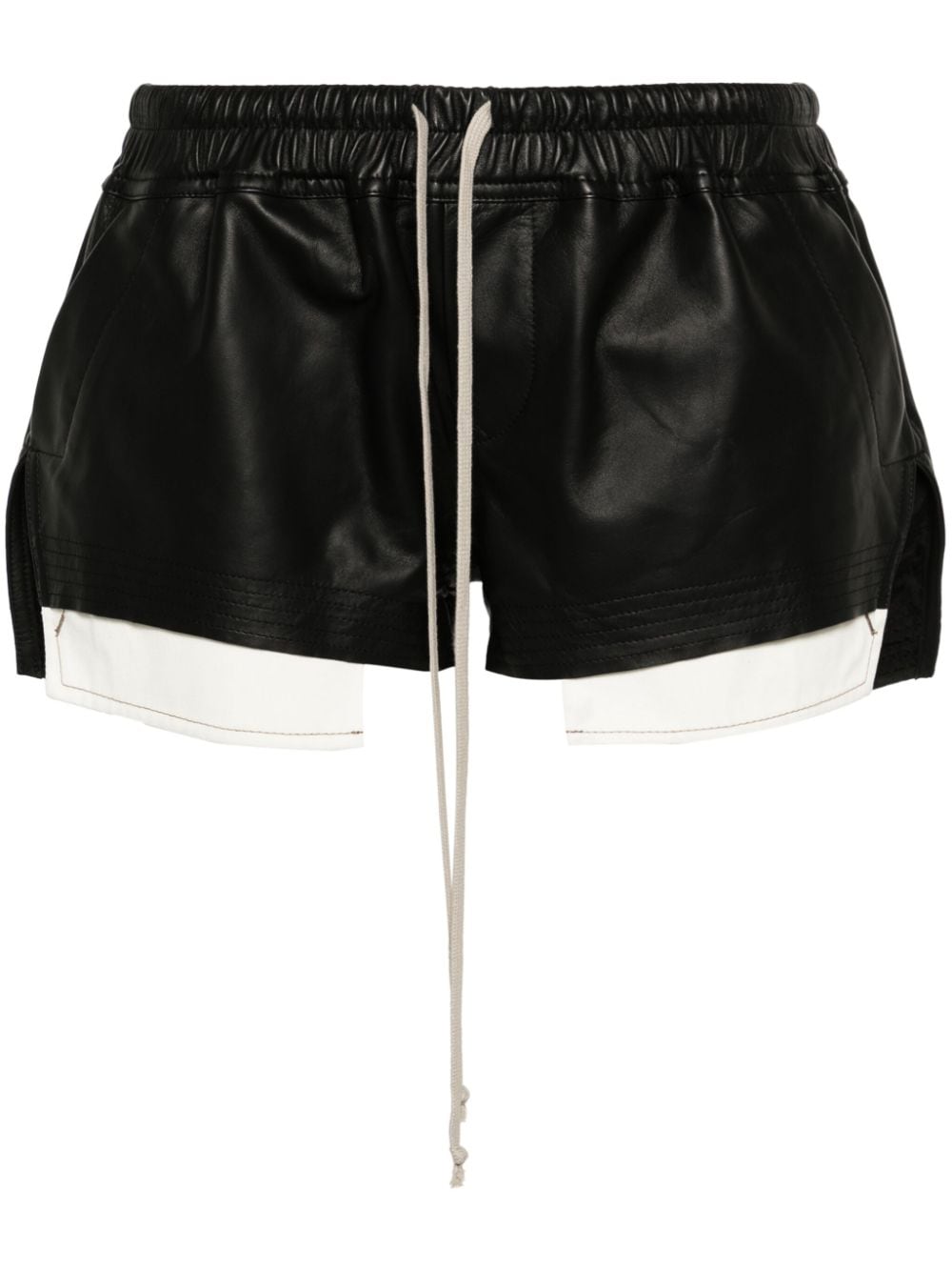 Rick Owens Fox Boxers leather shorts - Black von Rick Owens