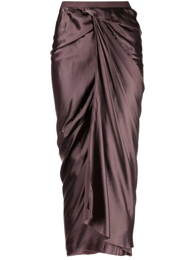 Rick Owens Gonna wrap-design skirt - Purple von Rick Owens