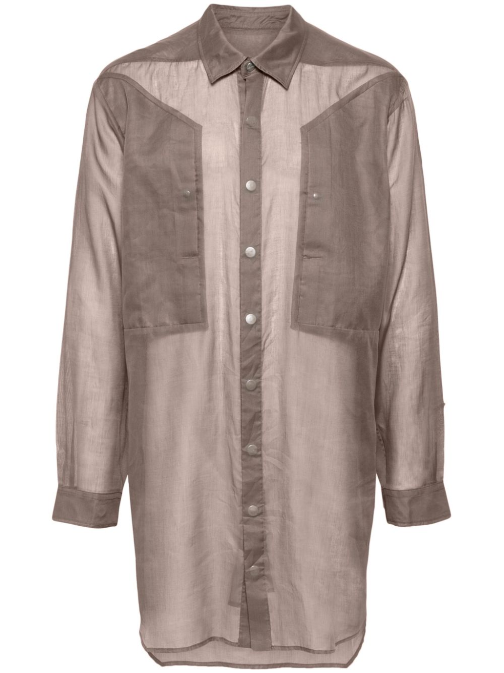 Rick Owens Jumbo sheer shirt - Brown von Rick Owens