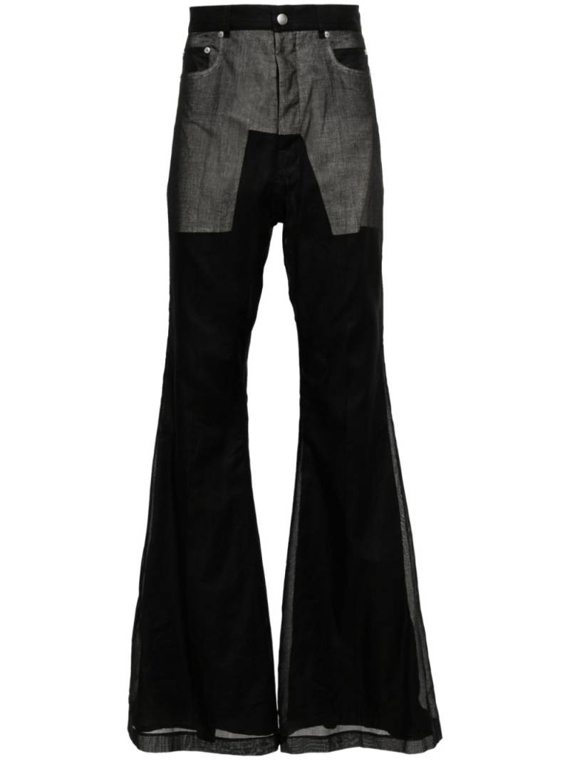 Rick Owens Lido bolan bootcut trousers - Black von Rick Owens