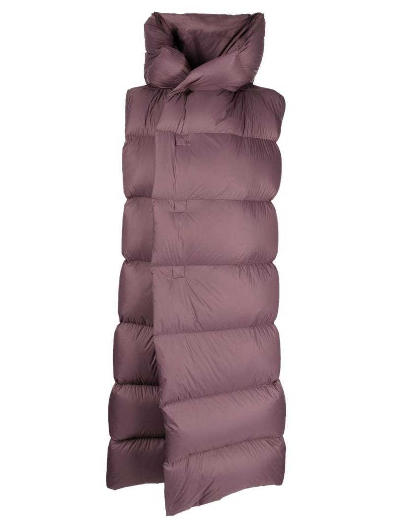 Rick Owens Luxor quilted hooded gilet - Purple von Rick Owens