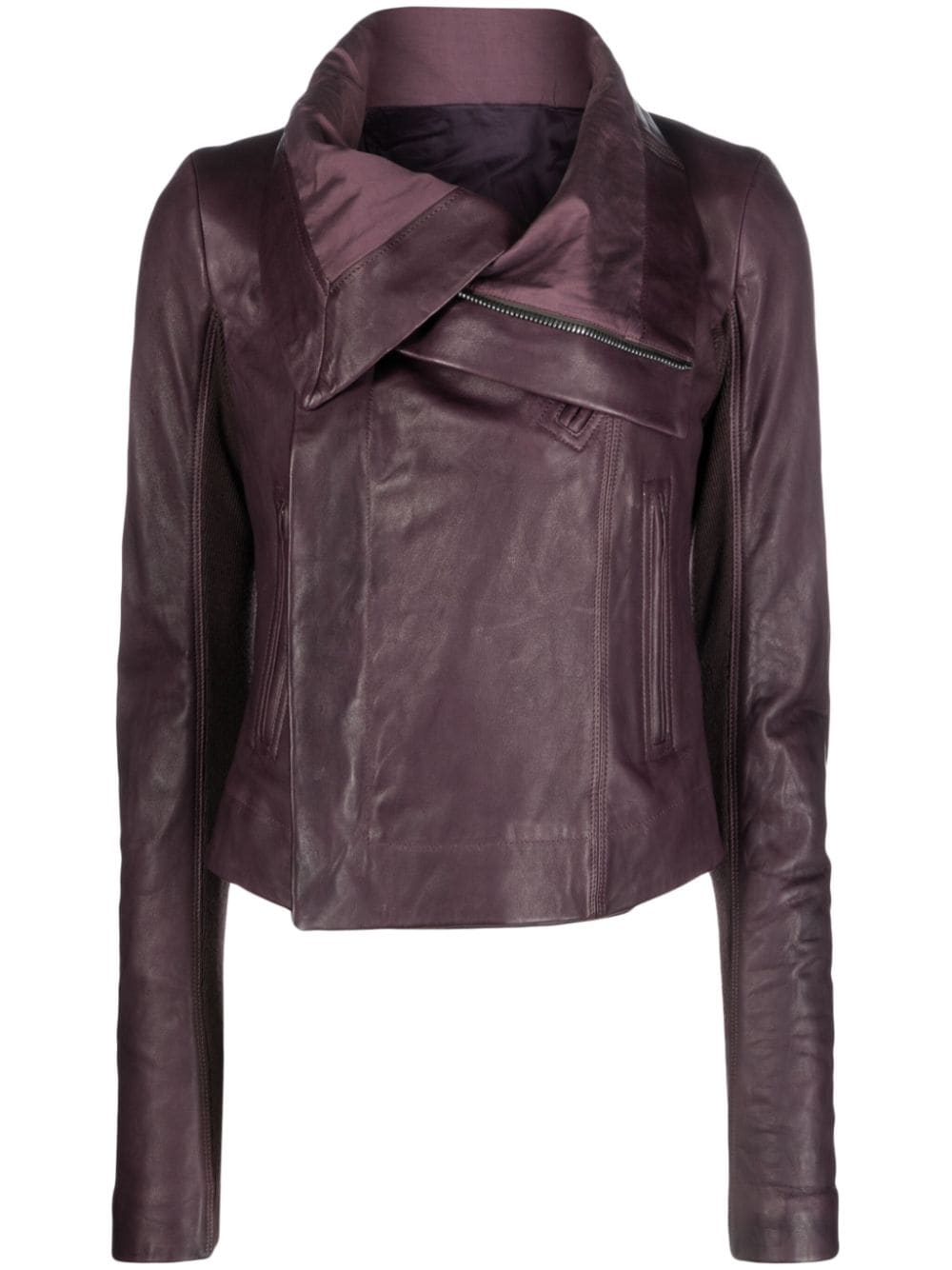 Rick Owens Naska double-breasted leather jacket - Purple von Rick Owens