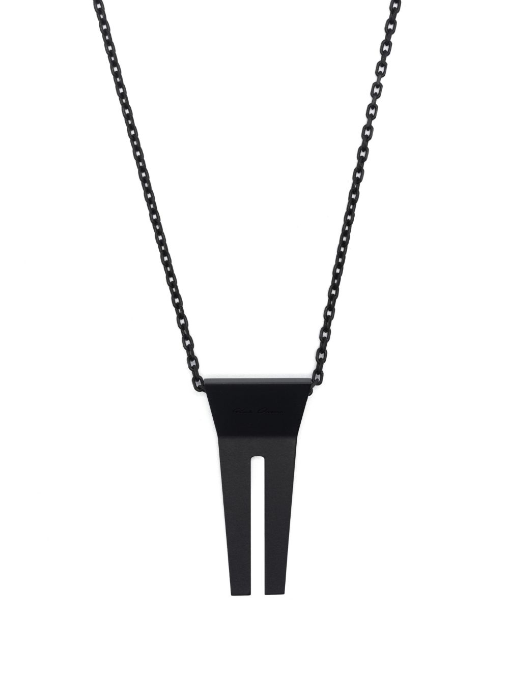 Rick Owens Open Trunk charm necklace - Black von Rick Owens