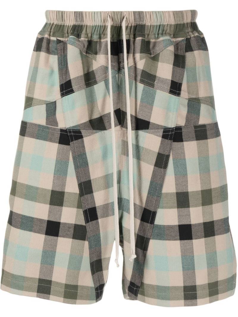 Rick Owens Penta plaid-check Bermuda shorts - Neutrals von Rick Owens