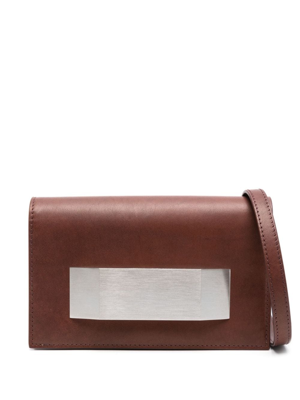 Rick Owens Porteville leather clutch - Brown von Rick Owens