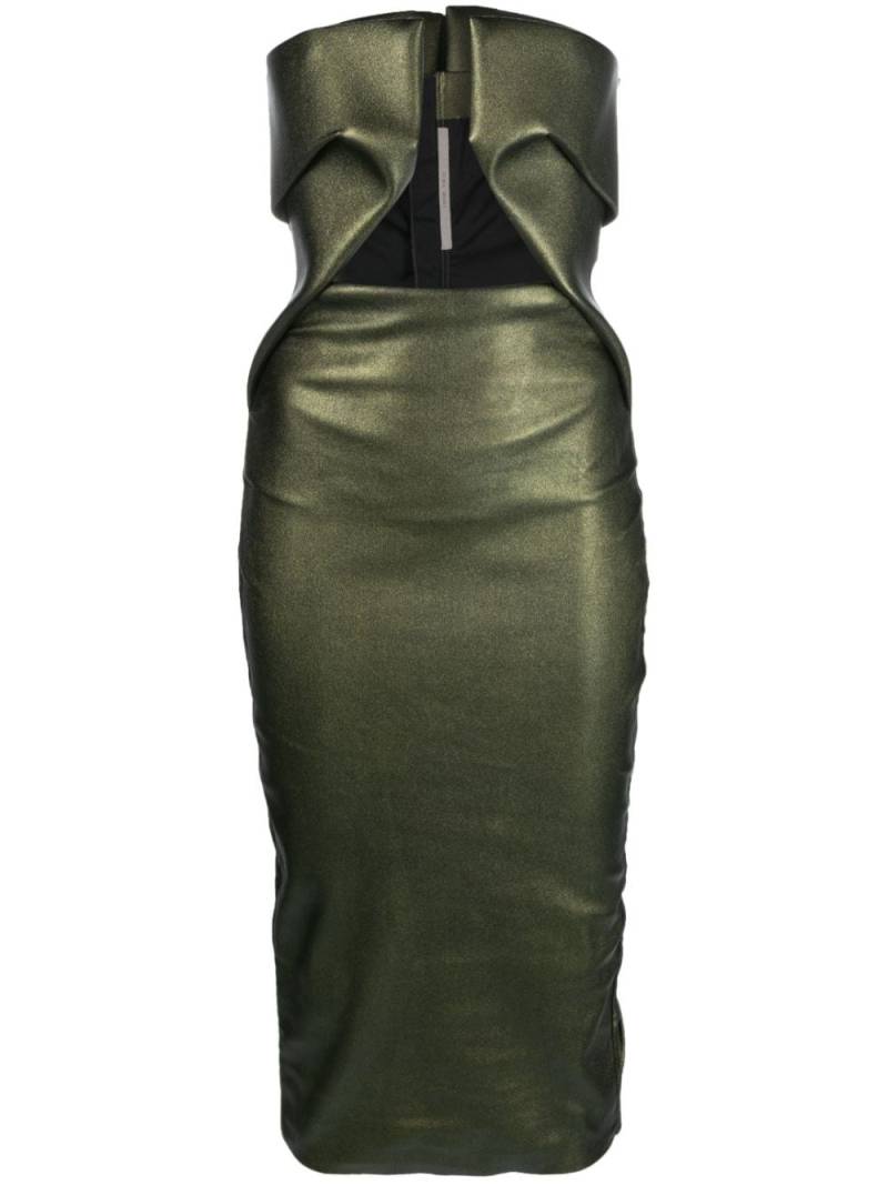 Rick Owens Prong metallic cut-out dress - Green von Rick Owens