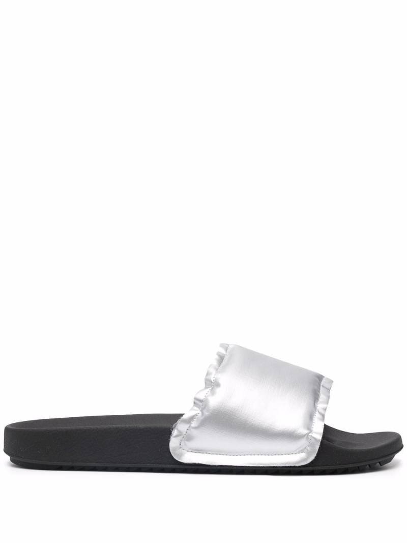 Rick Owens Puffer open-toe slides - Silver von Rick Owens