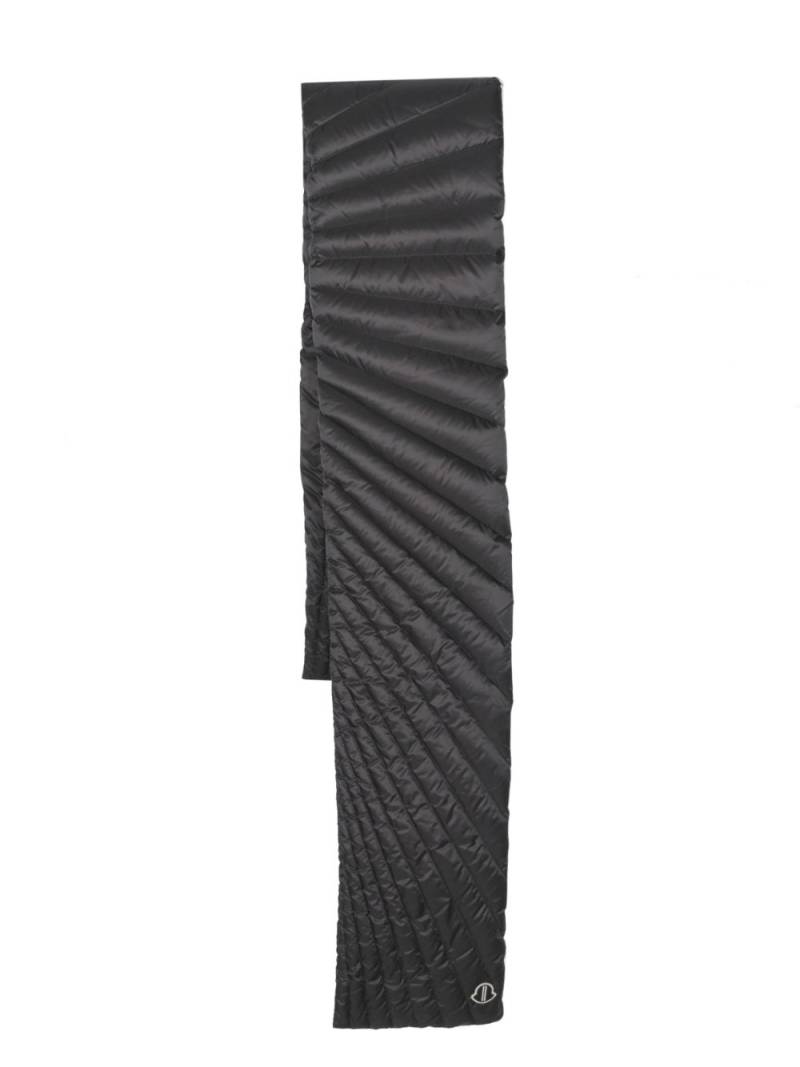 Rick Owens Radiance quilted scarf - Black von Rick Owens