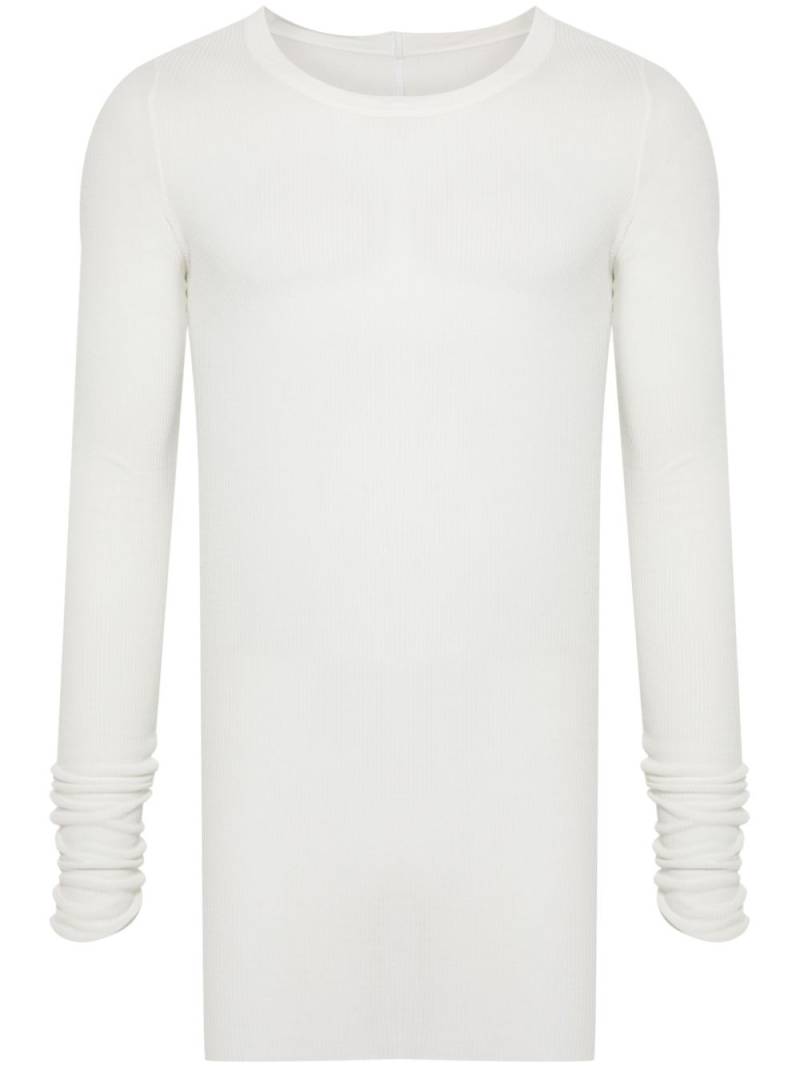 Rick Owens Rib LS T T-shirt - White von Rick Owens