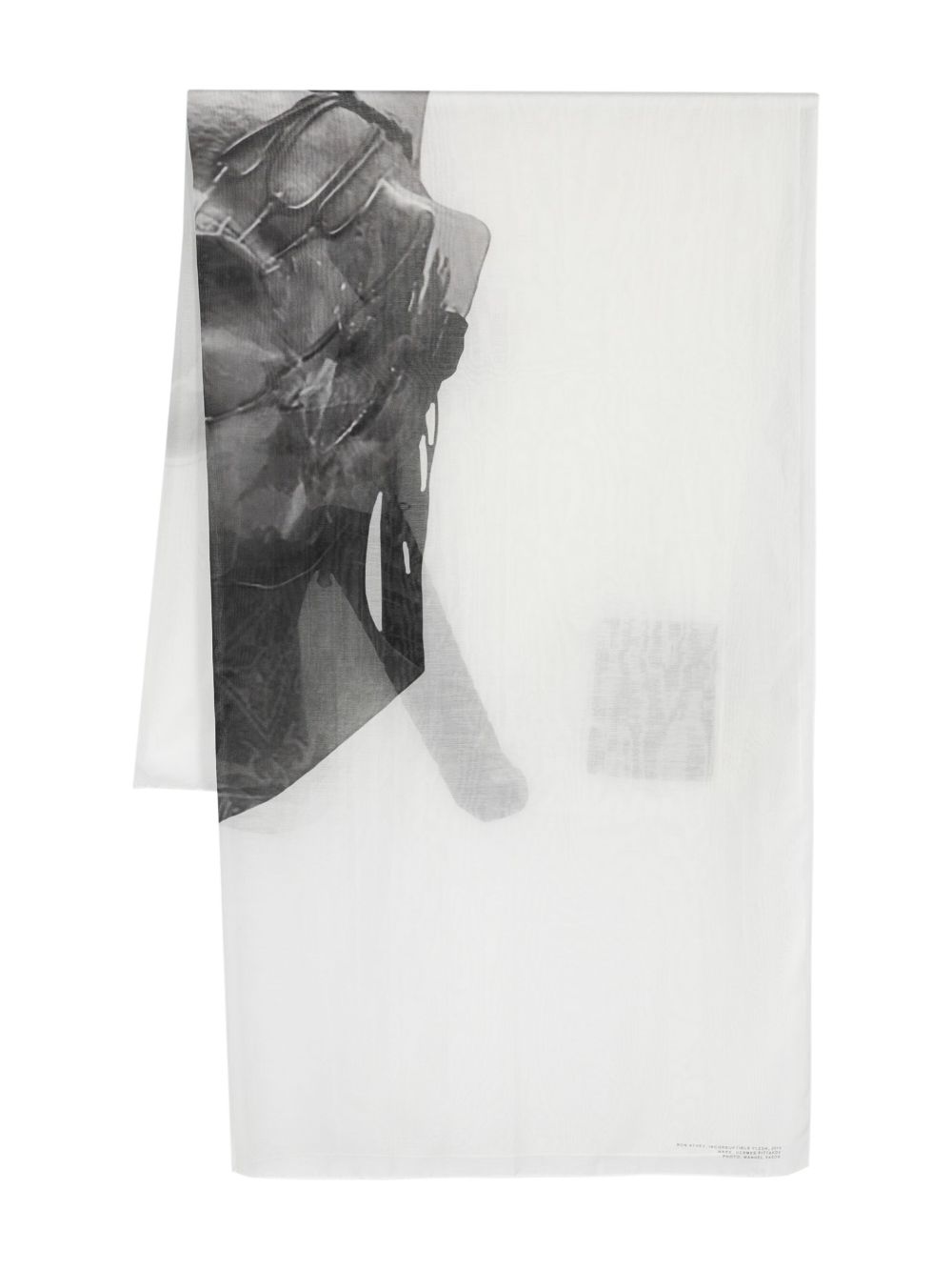 Rick Owens Ron Athey-print scarf - White von Rick Owens