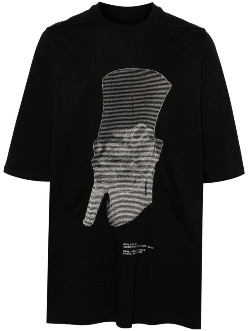 Rick Owens Ron Jumbo SS cotton T-shirt - Black von Rick Owens