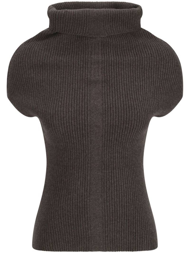 Rick Owens SL Crater knitted top - Brown von Rick Owens