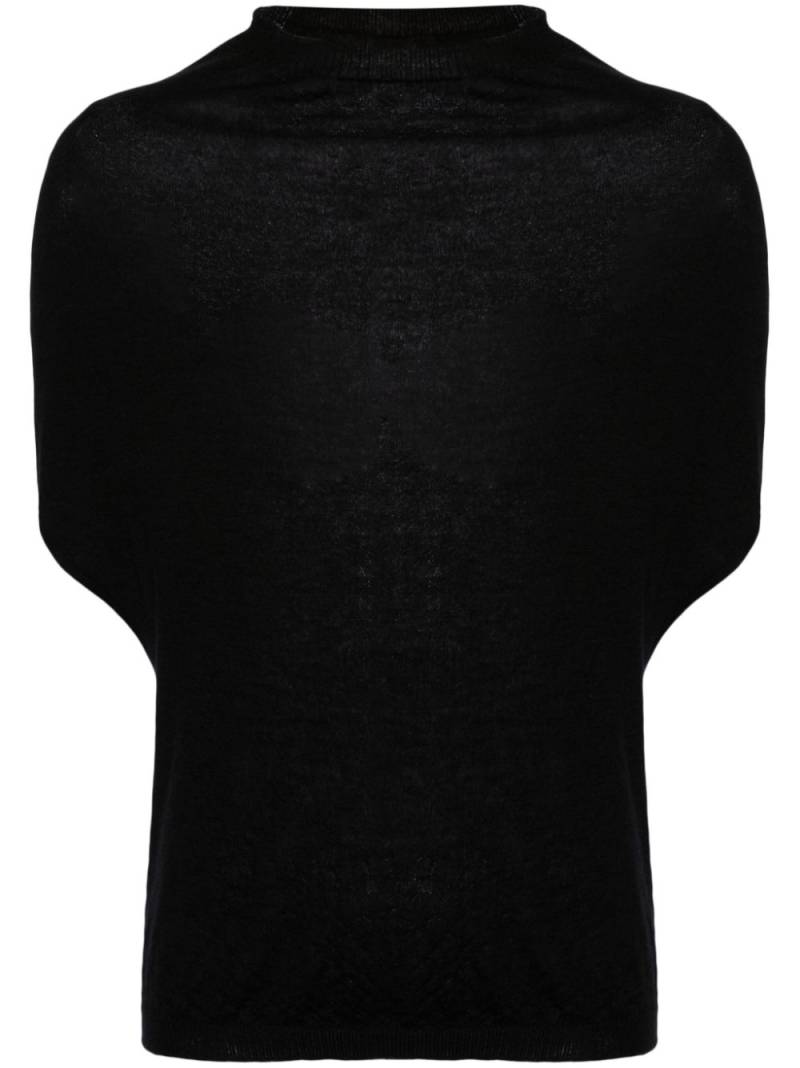 Rick Owens SL Crater knitted vest - Black von Rick Owens