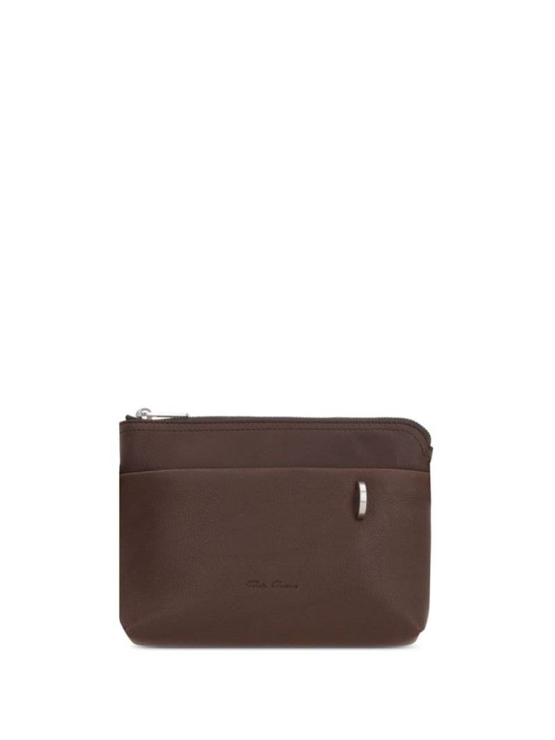 Rick Owens Saddle leather wallet - Brown von Rick Owens