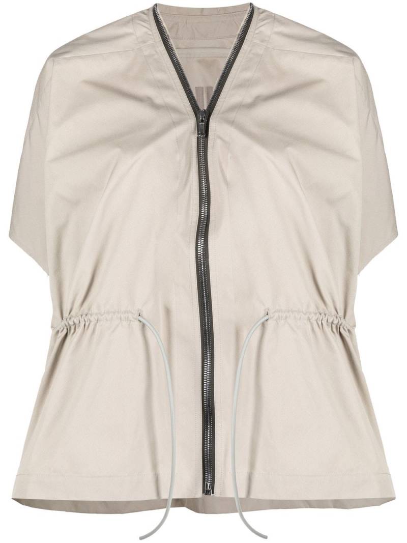 Rick Owens Sail short-sleeve leather jacket - Brown von Rick Owens