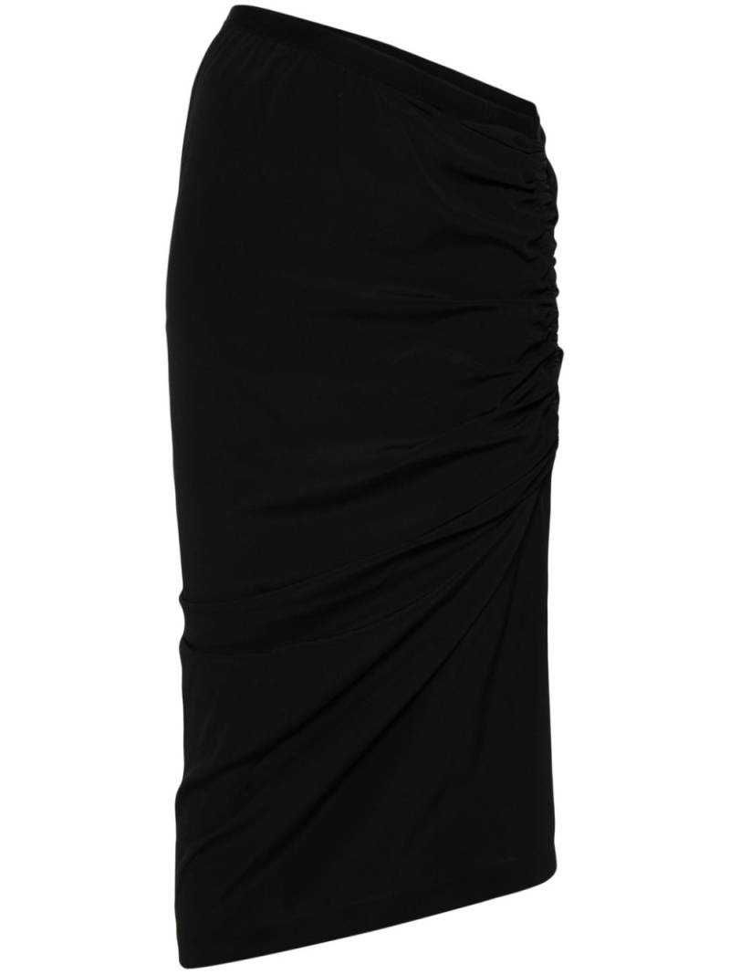 Rick Owens Shrimp asymmetric crepe skirt - Black von Rick Owens