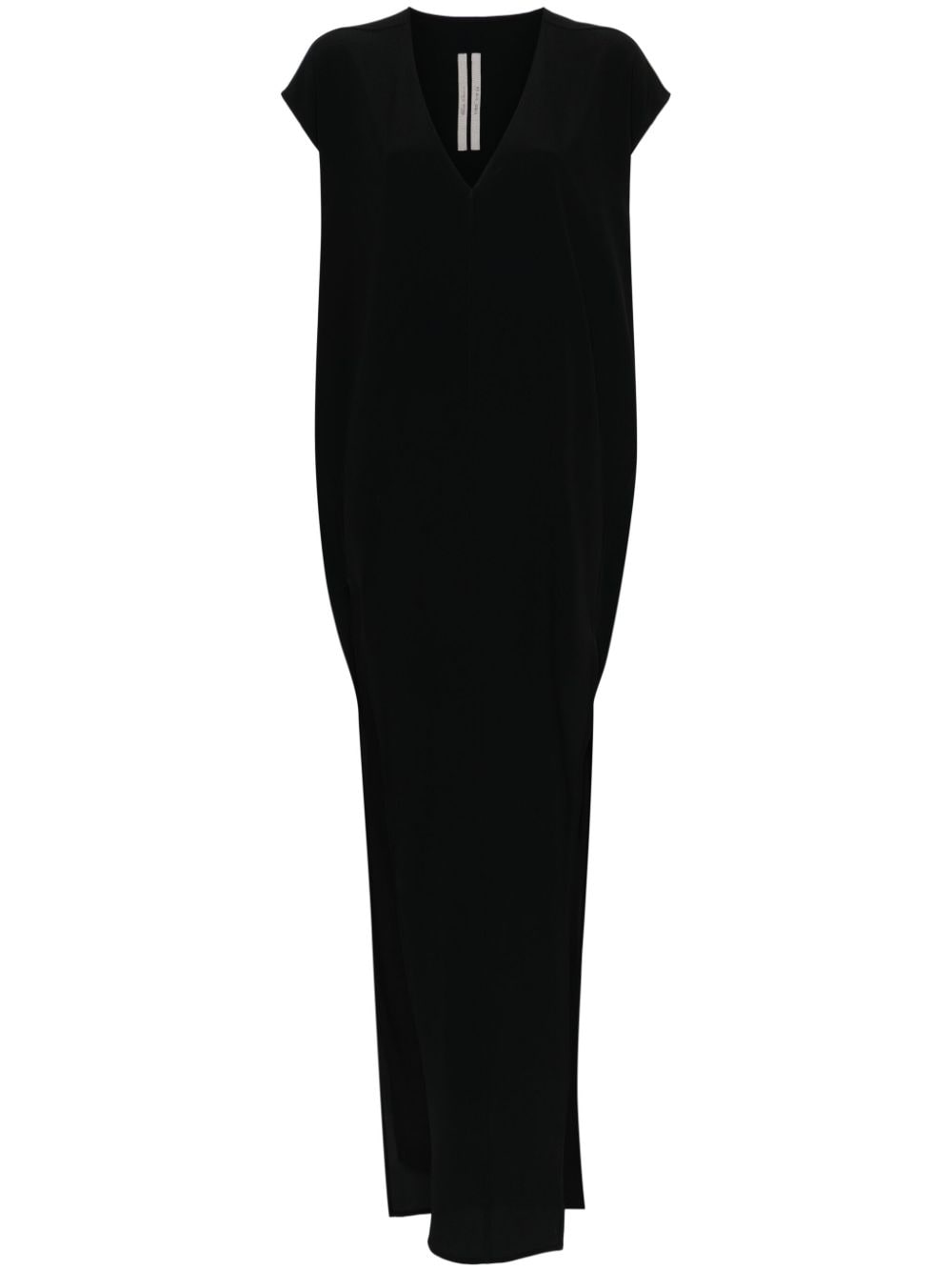 Rick Owens V-neck crepe maxi dress - Black von Rick Owens