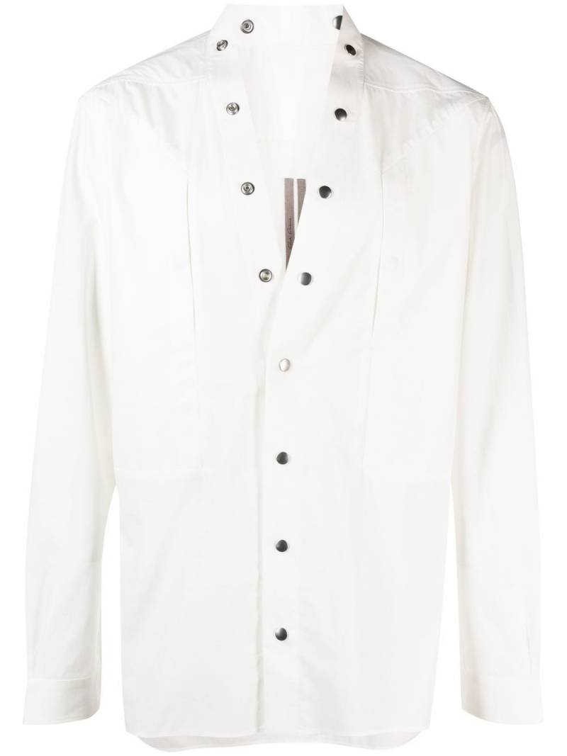 Rick Owens V-neck long-sleeved shirt - White von Rick Owens