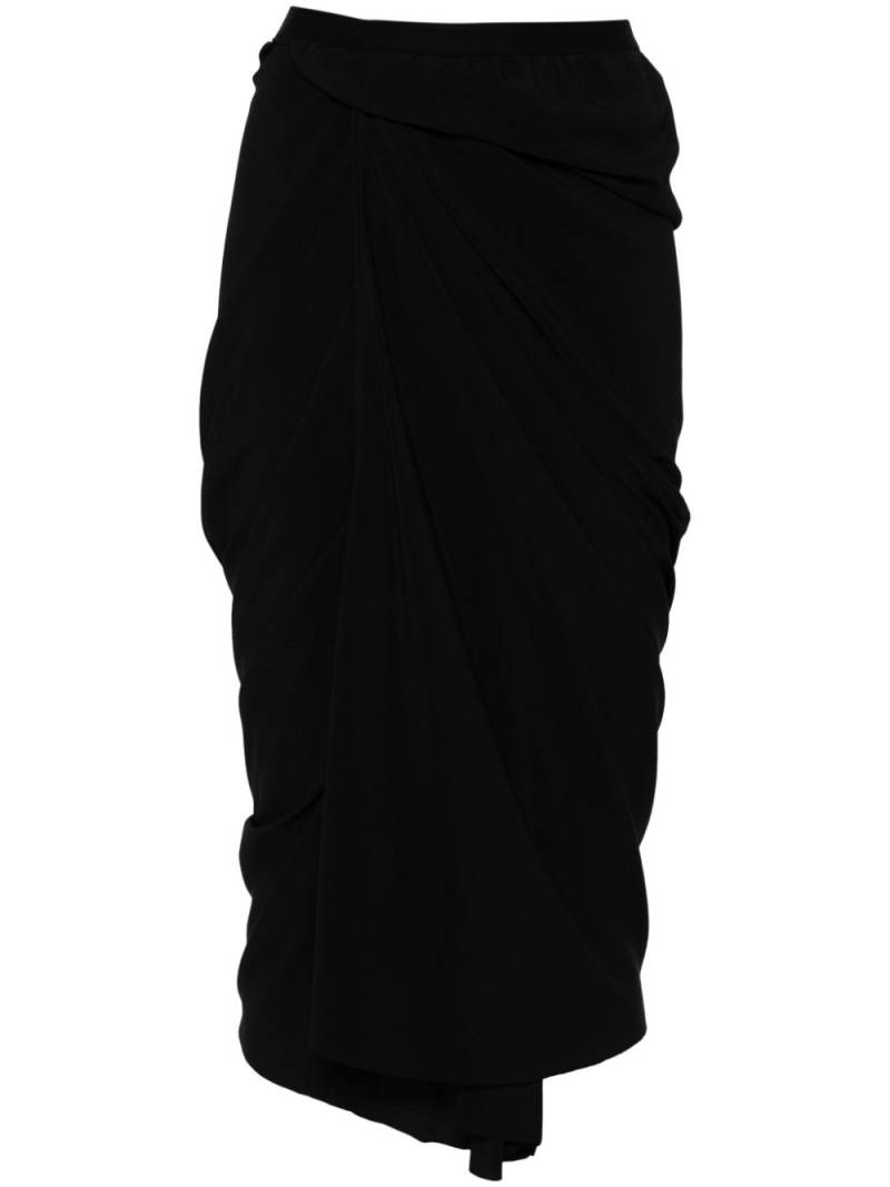 Rick Owens asymmetric-design skirt - Black von Rick Owens