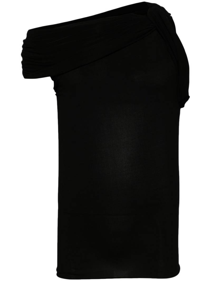 Rick Owens asymmetric neckline T-Shirt - Black von Rick Owens