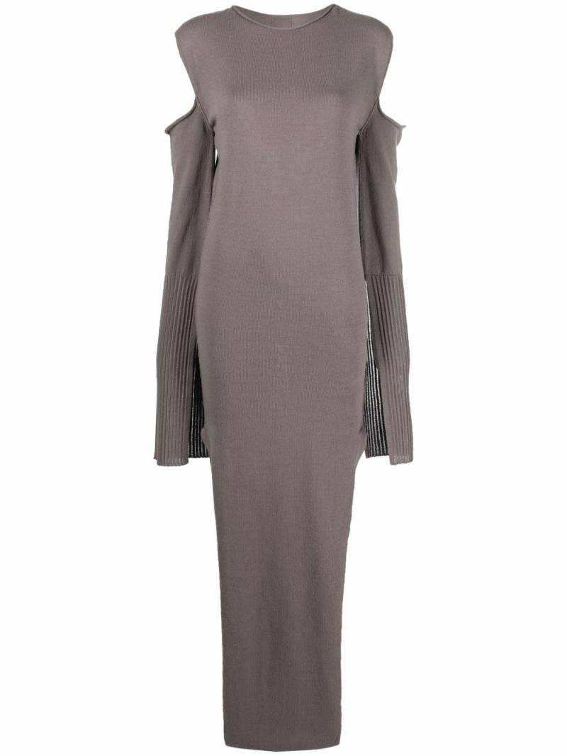 Rick Owens cape-sleeve knit dress - Grey von Rick Owens