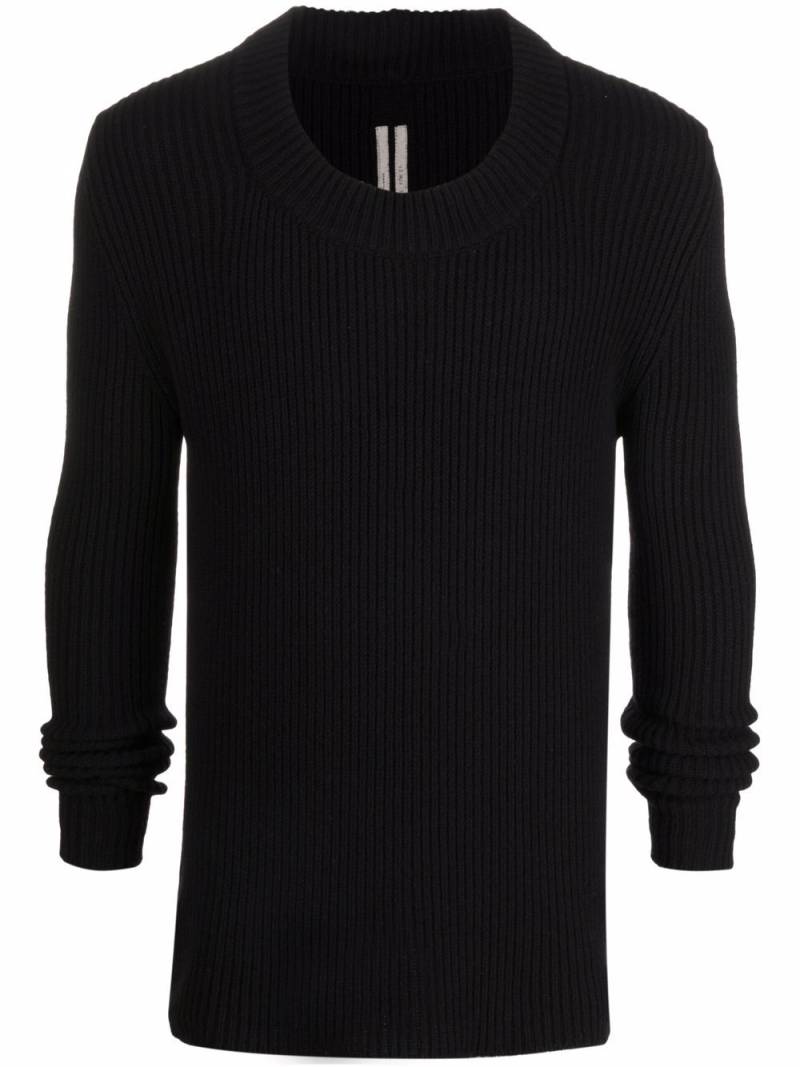 Rick Owens cashmere-blend ribbed knit jumper - Black von Rick Owens