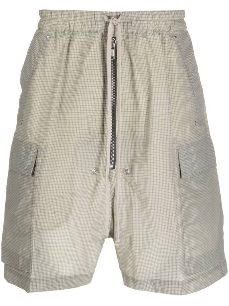 Rick Owens check-print drawstring shorts - Neutrals von Rick Owens