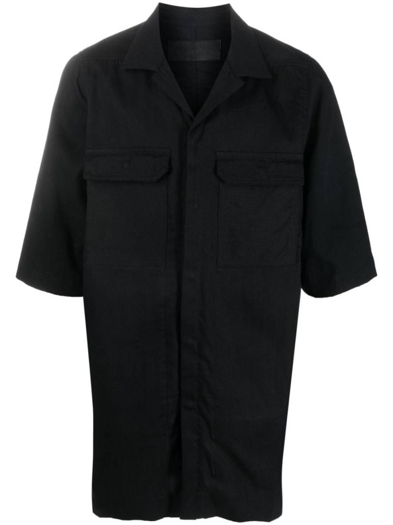 Rick Owens DRKSHDW chest flap-pocket shirt - Black von Rick Owens DRKSHDW