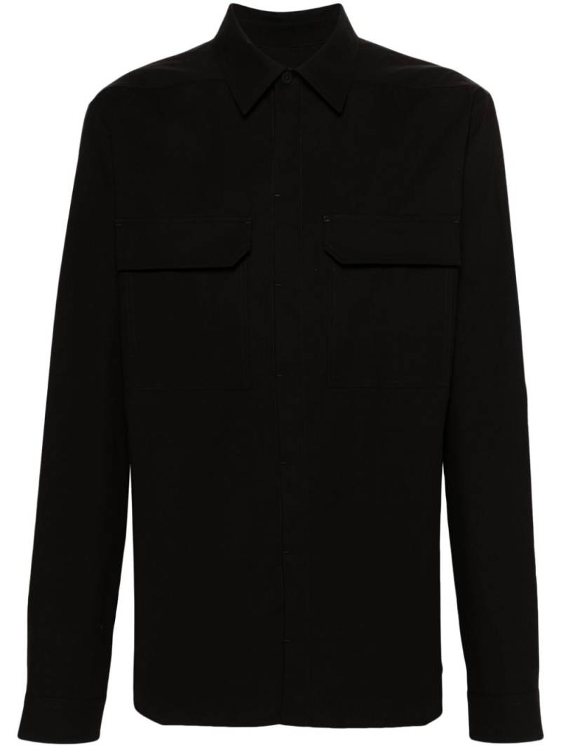 Rick Owens chest-pocket organic-cotton shirt - Black von Rick Owens