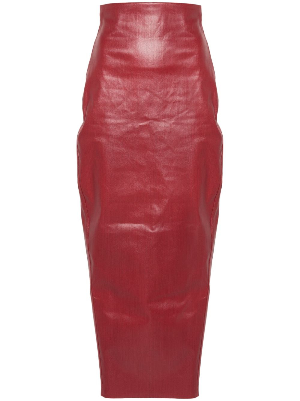 Rick Owens coated denim skirt - Red von Rick Owens