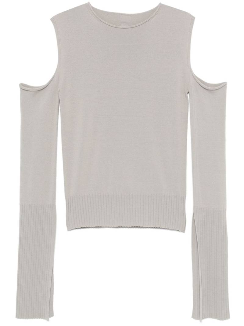 Rick Owens cold-shoulder sweater - Grey von Rick Owens