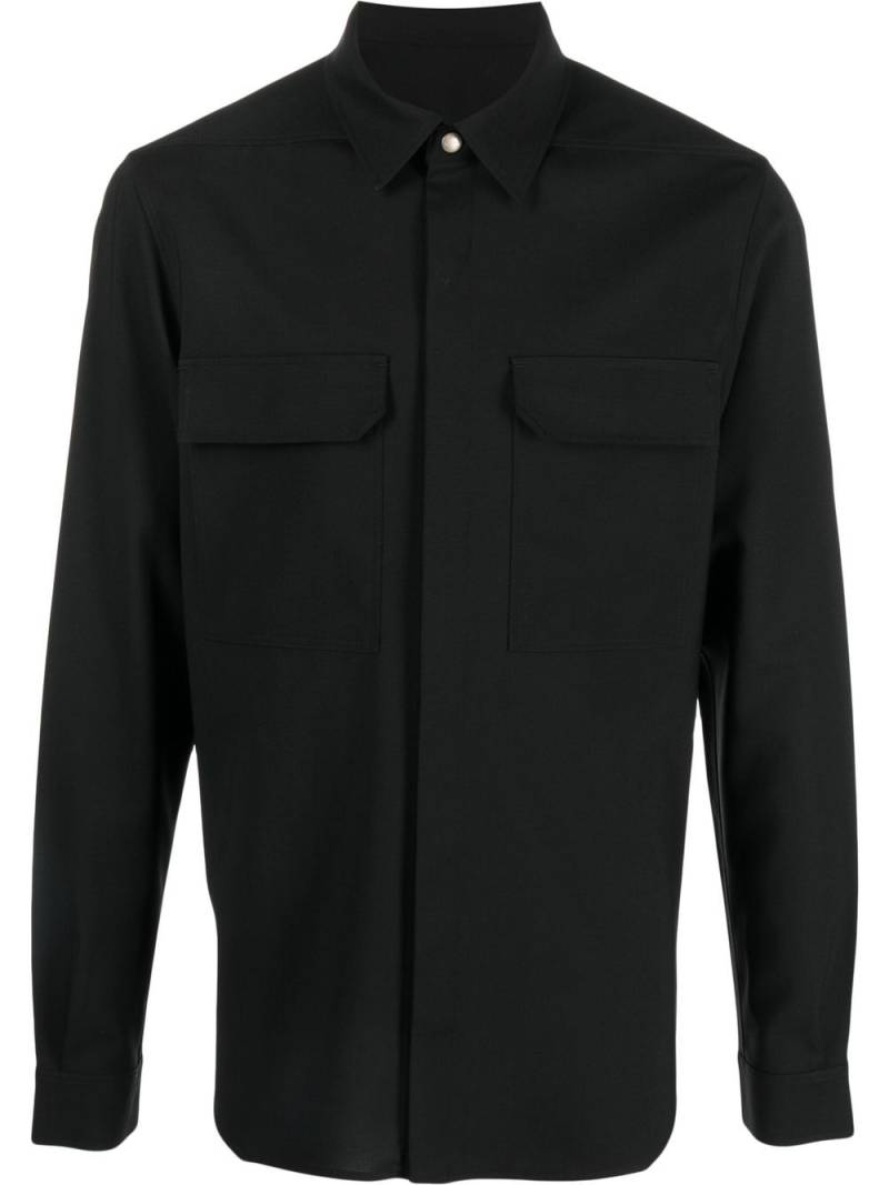 Rick Owens concealed-front shirt jacket - Black von Rick Owens