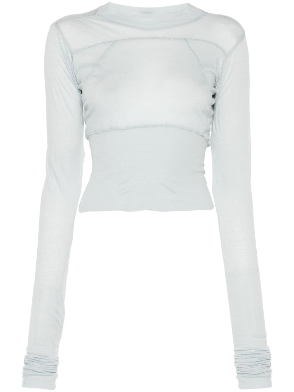 Rick Owens crew-neck cropped T-shirt - Blue von Rick Owens