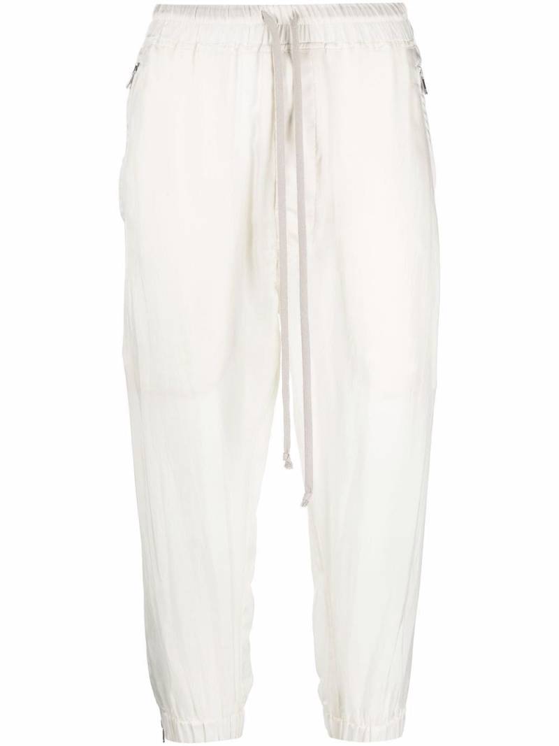 Rick Owens cropped drawstring trousers - Neutrals von Rick Owens