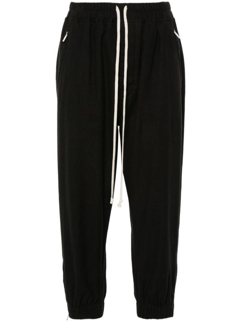 Rick Owens cropped fleece track pants - Black von Rick Owens