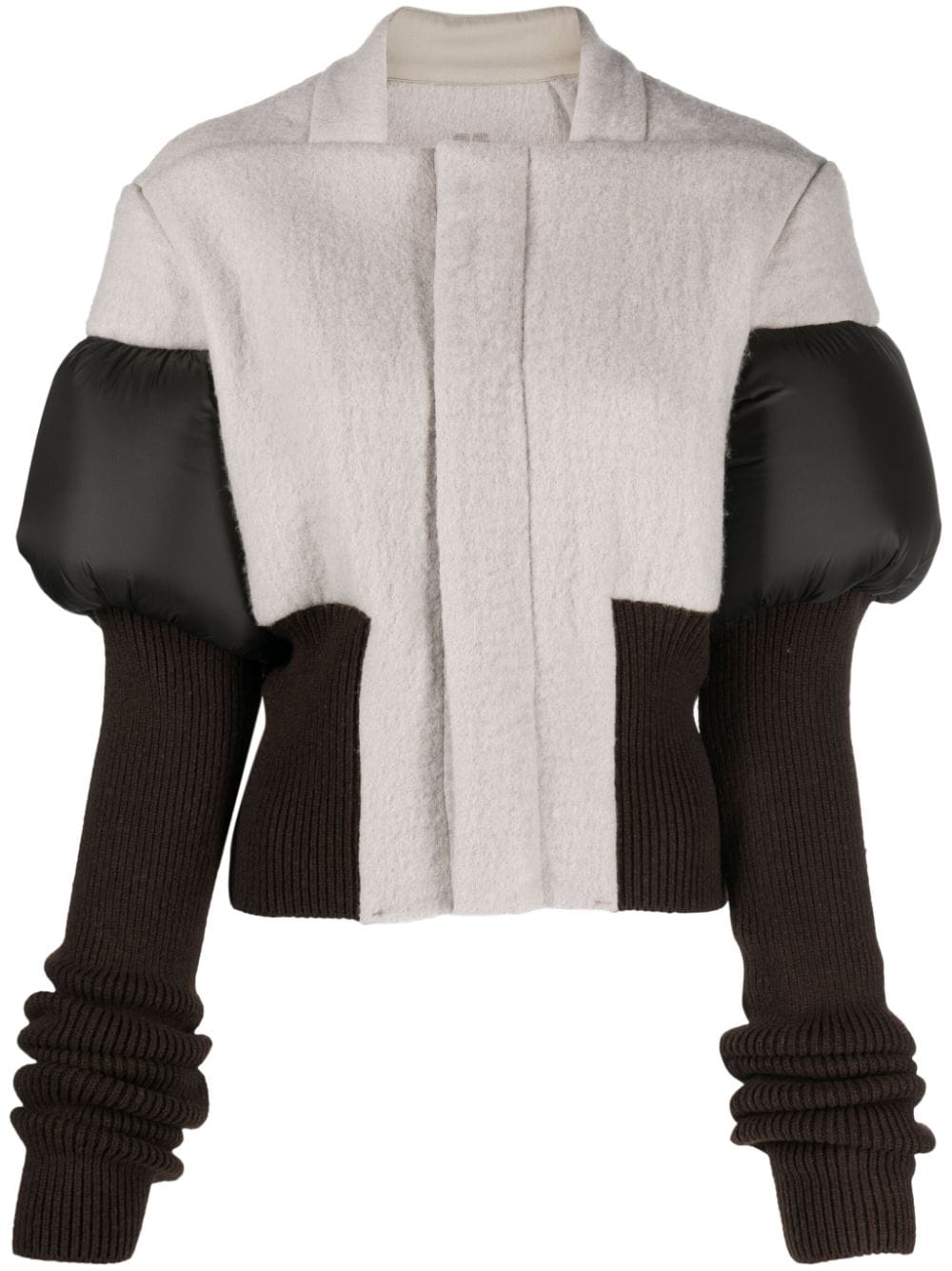 Rick Owens cropped panelled jacket - Neutrals von Rick Owens