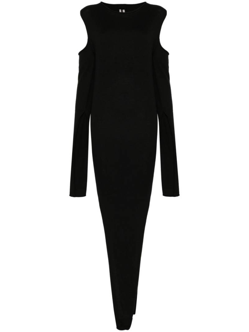 Rick Owens cut out-detail maxi dress - Black von Rick Owens