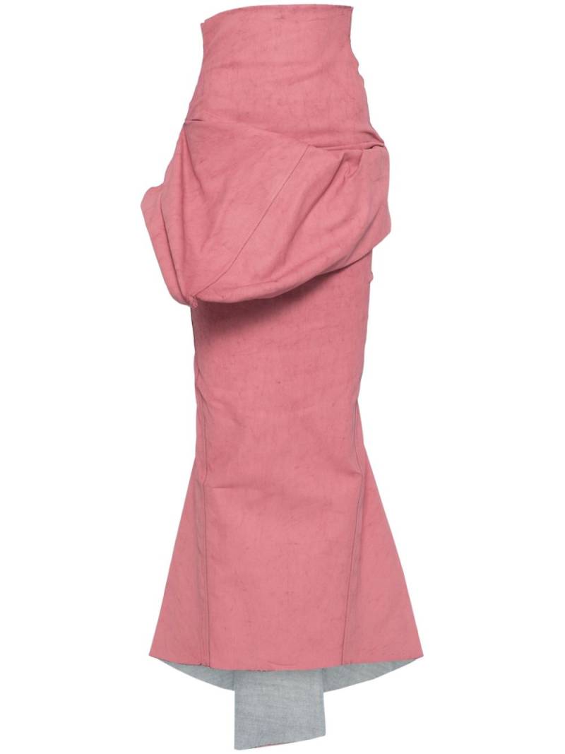 Rick Owens draped maxi skirt - Pink von Rick Owens