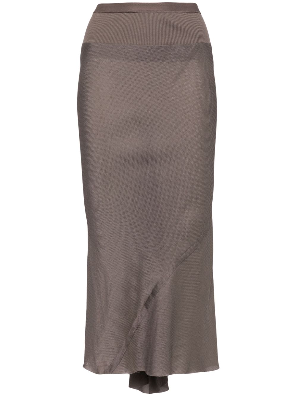 Rick Owens draped midi skirt - Grey von Rick Owens