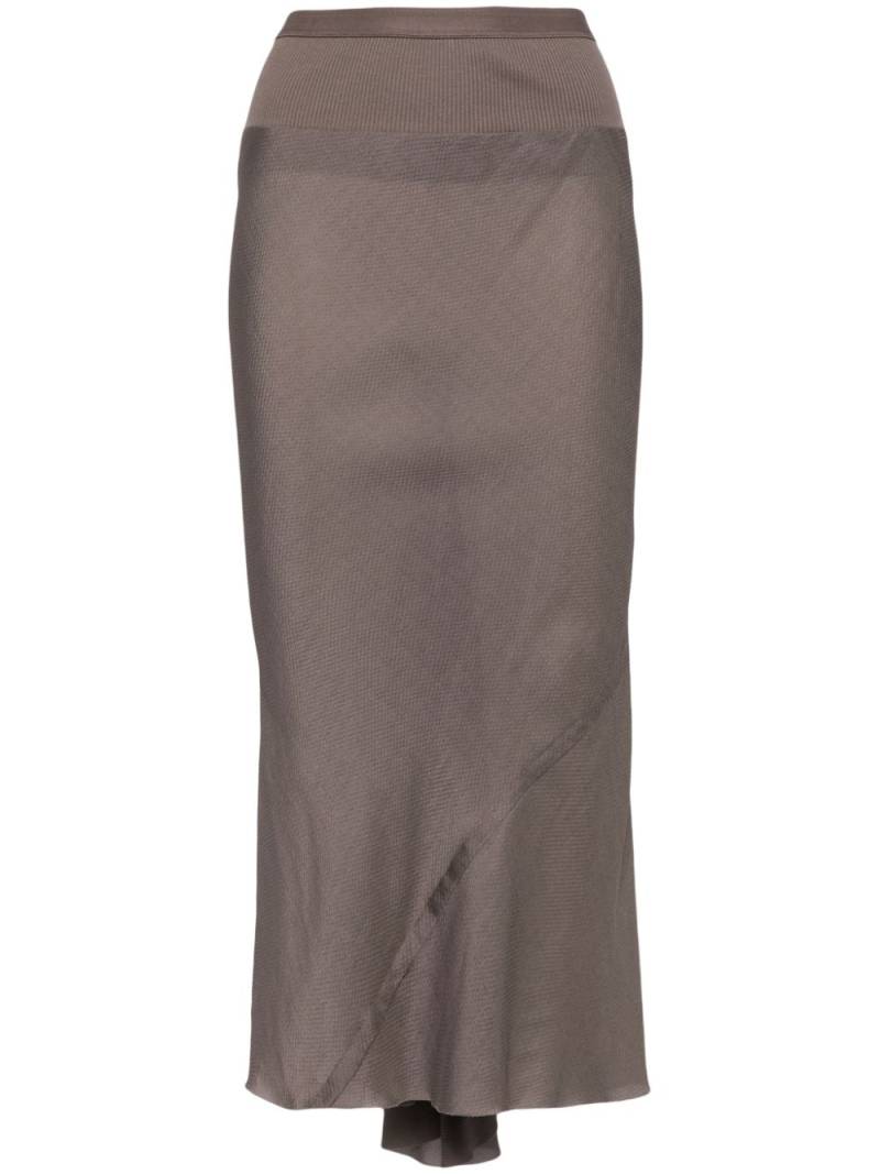 Rick Owens draped midi skirt - Grey von Rick Owens