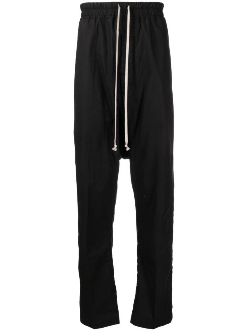 Rick Owens drawstring cotton track pants - Black von Rick Owens